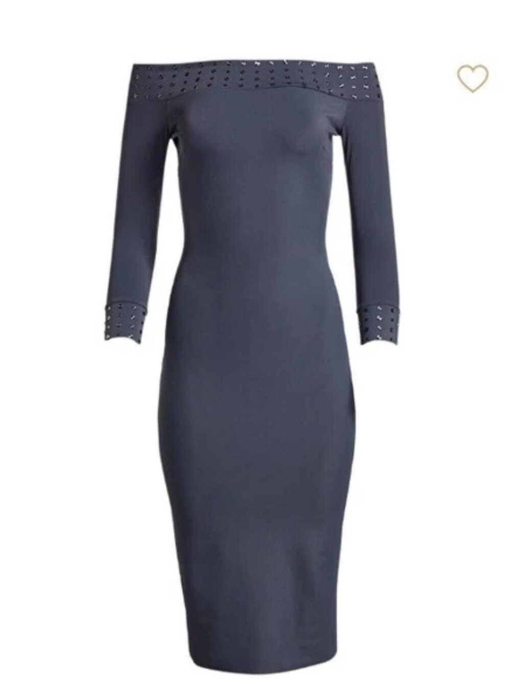 Chiara Boni La Petite Robe Guglielmina Studded Off-the-Shoulder Dress IT 42 US 6